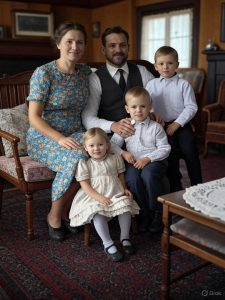 Typische Familie zur Jahrhundertwende.