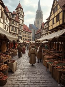 Spätes Mittelalter- Marktplatz