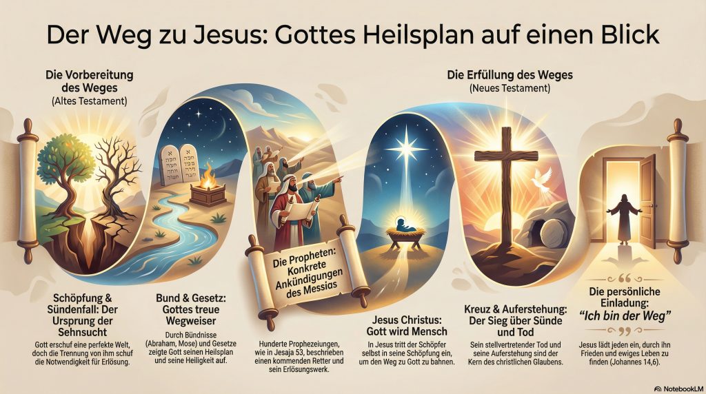 Den Weg zu Jesus finden - Infografik
